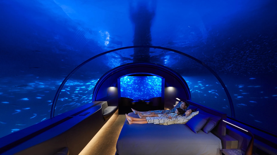 The MURAKA underwater guest suite, Conrad Maldives Rangali Island